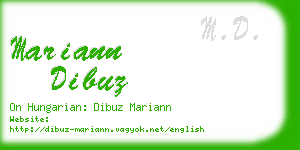 mariann dibuz business card